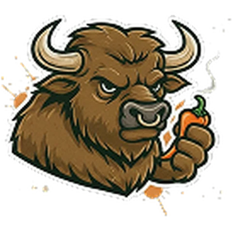 The Buffalo Rage bison character