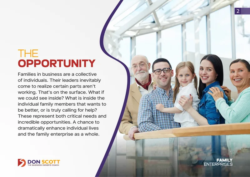 Brochure spread, The Opportunity: families in business are a collective of individuals
